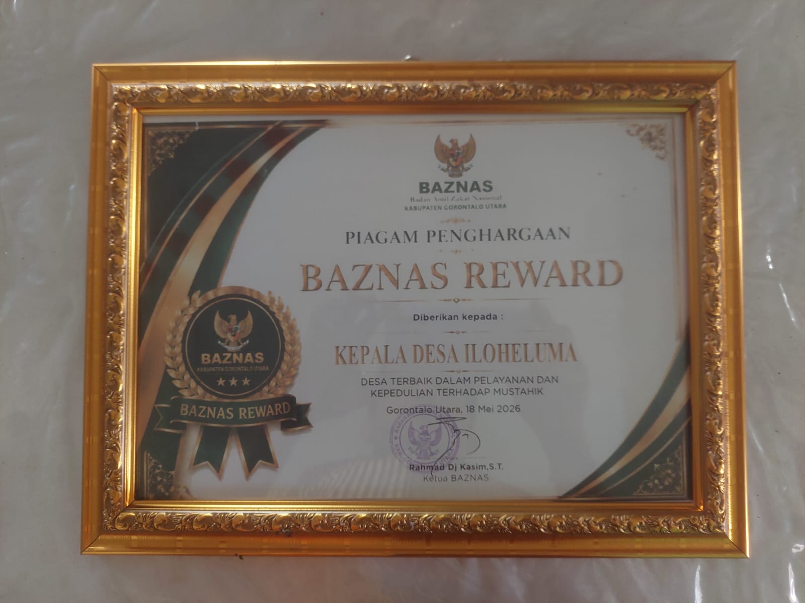 Piagam Penghargaan